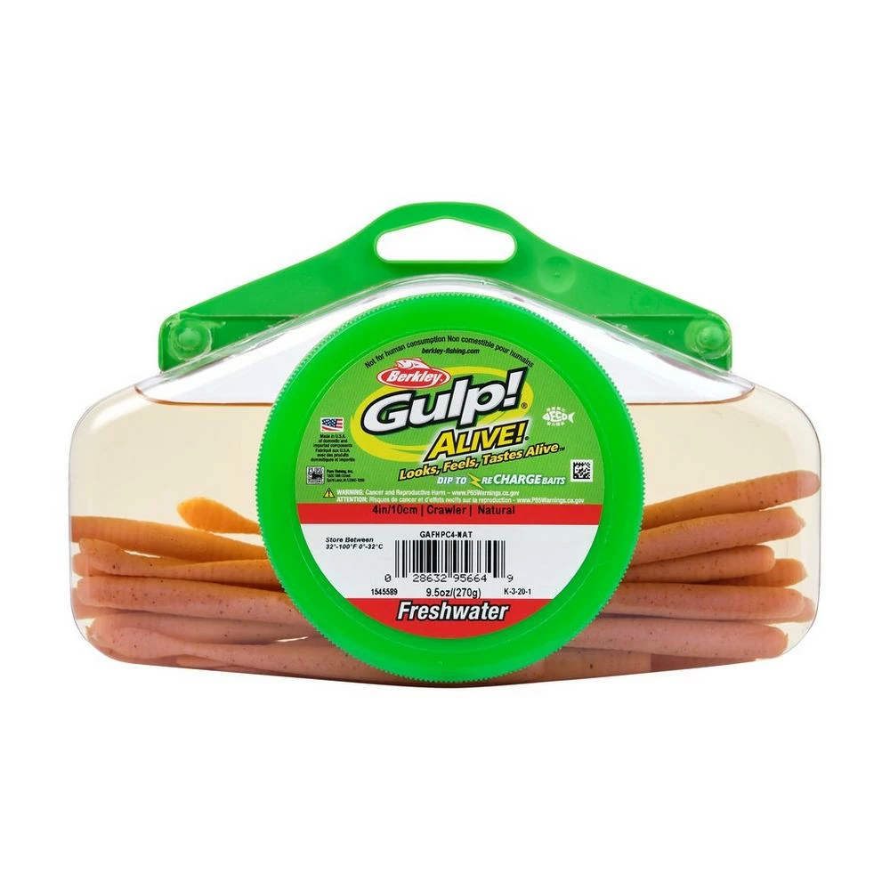 Berkley Gulp! Alive! Nightcrawler Walleye Plastics