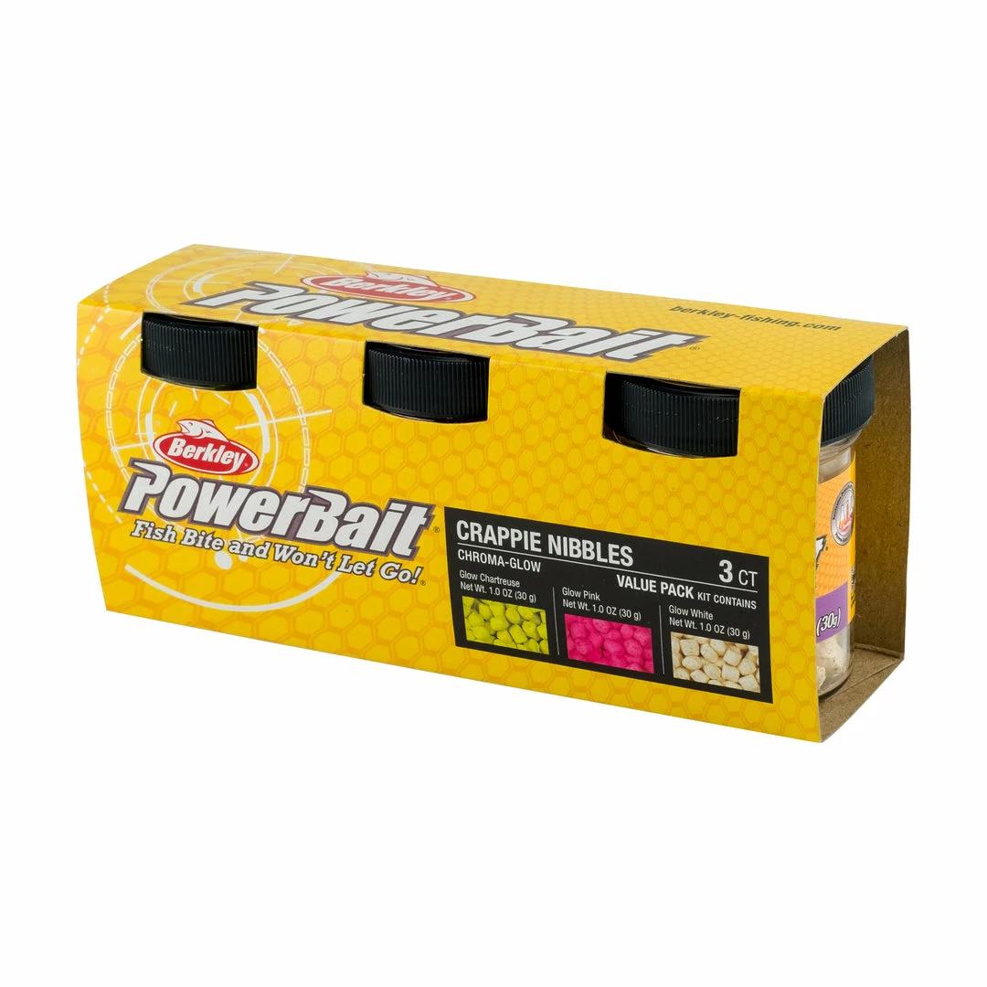 Berkley PowerBait Chroma-Glow Crappie Nibbles Ice Plastics